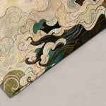 Buddha Stones Cotton Oriental Dragon Wave Pattern Men's Tapered Pants With Pockets