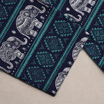 Buddha Stones Cotton Elephant Geometric Stripe Pattern Men's Tapered Pants With Pockets