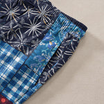 Buddha Stones Cotton Patchwork Floral Pattern Men's Tapered Pants With Pockets