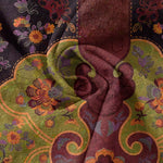 Buddha Stones Cotton Baroque Floral Pattern Men's Short Sleeve Half Button Shirt