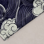 Buddha Stones Cotton Cloud Wave Pattern Men's Tapered Pants With Pockets