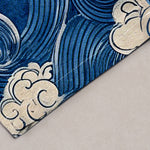Buddha Stones Cotton Cloud Wave Pattern Men's Tapered Pants With Pockets