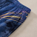 Buddha Stones Cotton Floral Starlight Pattern Men's Tapered Pants With Pockets