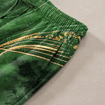 Buddha Stones Cotton Floral Starlight Pattern Men's Tapered Pants With Pockets