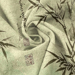 Buddha Stones Cotton Ink Bamboo Leaf Pattern Men's Tapered Pants With Pockets