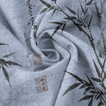 Buddha Stones Cotton Ink Bamboo Leaf Pattern Men's Tapered Pants With Pockets
