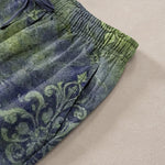 Buddha Stones Cotton Vintage Baroque Pattern Men's Tapered Pants With Pockets