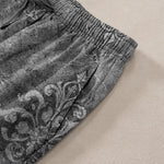 Buddha Stones Cotton Vintage Baroque Pattern Men's Tapered Pants With Pockets