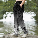 Buddha Stones Cotton Ombre Mandala Pattern Men's Tapered Pants With Pockets
