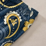 Buddha Stones Cotton Paisley Floral Pattern Men's Tapered Pants With Pockets
