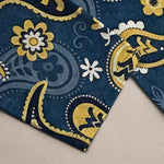 Buddha Stones Cotton Paisley Floral Pattern Men's Tapered Pants With Pockets