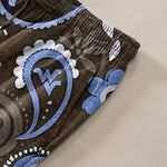 Buddha Stones Cotton Paisley Floral Pattern Men's Tapered Pants With Pockets