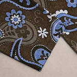 Buddha Stones Cotton Paisley Floral Pattern Men's Tapered Pants With Pockets