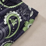 Buddha Stones Cotton Paisley Floral Pattern Men's Tapered Pants With Pockets