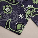 Buddha Stones Cotton Paisley Floral Pattern Men's Tapered Pants With Pockets