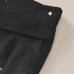 Buddha Stones Cotton Linen Oriental Landscape Pattern Women's Elastic Waist Wide Leg Pants With Pockets