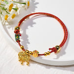 Buddha Stones Plaited Money Tree Fu Character Red String Luck Adjustable Cats Dogs Pet Collar