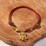 Buddha Stones Plaited Money Tree Fu Character Red String Luck Adjustable Cats Dogs Pet Collar
