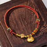 Buddha Stones Plaited Money Tree Fu Character Red String Luck Adjustable Cats Dogs Pet Collar