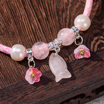 Buddha Stones Plaited String Rose Quartz Fish Relationships Adjustable Cats Dogs Pet Collar