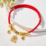 Buddha Stones Red String Fu Character Peace Buckle Strength Adjustable Cats Dogs Pet Collar