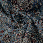 Buddha Stones Pure Cotton Bohemian Floral Pattern Women's Elastic Waist Pants With Pockets