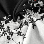 Buddha Stones Cotton Plum Blossom Branch Pattern Men's Short Sleeve Half Button Shirt
