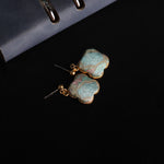 Buddha Stones Song Brocade Handcrafted Silk Art Floral Harmony Drop Earrings