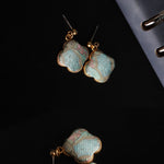 Buddha Stones Song Brocade Handcrafted Silk Art Floral Harmony Drop Earrings