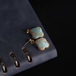 Buddha Stones Song Brocade Handcrafted Silk Art Floral Harmony Drop Earrings