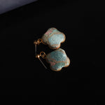Buddha Stones Song Brocade Handcrafted Silk Art Floral Harmony Drop Earrings
