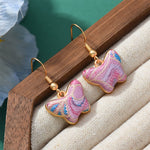 Buddha Stones Song Brocade Colorful Tone Floral Prosperity Drop Earrings