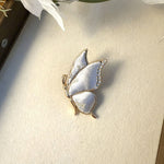 Buddha Stones Handcrafted Butterfly with Rhinestone Transformation Tone Alloy Brooch