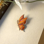 Buddha Stones Handcrafted Butterfly with Rhinestone Transformation Tone Alloy Brooch