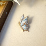 Buddha Stones Handcrafted Butterfly with Rhinestone Transformation Tone Alloy Brooch