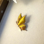 Buddha Stones Handcrafted Butterfly with Rhinestone Transformation Tone Alloy Brooch