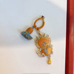 Buddha Stones Song Brocade Handmade Chinese Zodiac Tassel Lucky Keychain
