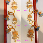 Buddha Stones Song Brocade Handmade Chinese Zodiac Tassel Lucky Keychain