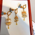 Buddha Stones Song Brocade Handmade Chinese Zodiac Tassel Lucky Keychain