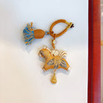 Buddha Stones Song Brocade Handmade Chinese Zodiac Tassel Lucky Keychain
