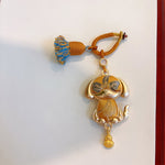 Buddha Stones Song Brocade Handmade Chinese Zodiac Tassel Lucky Keychain
