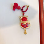 Buddha Stones Song Brocade Handmade Chinese Zodiac Tassel Lucky Keychain