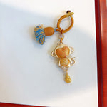 Buddha Stones Song Brocade Handmade Chinese Zodiac Tassel Lucky Keychain