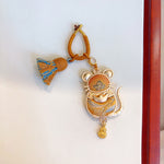 Buddha Stones Song Brocade Handmade Chinese Zodiac Tassel Lucky Keychain