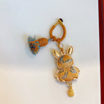 Buddha Stones Song Brocade Handmade Chinese Zodiac Tassel Lucky Keychain