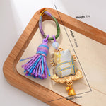 Buddha Stones Song Brocade Handmade Chinese Zodiac Luck Tassel Keychain