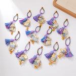 Buddha Stones Song Brocade Handmade Chinese Zodiac Luck Tassel Keychain