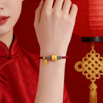 Buddha Stones Handmade Red String Chinese Zodiac Luck Fu Charm Bracelet