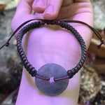 Buddha Stones Jade Peace Buckle Hand-Woven Tranquility Adjustable Bracelet