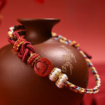 FREE Today: Blessing and Concentration Cinnabar Chinese Zodiac Hand-Woven Red String Bracelet